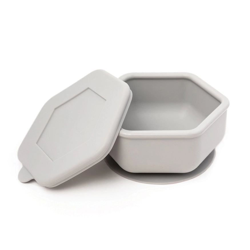 Silicone Suction Bowl-Grey
