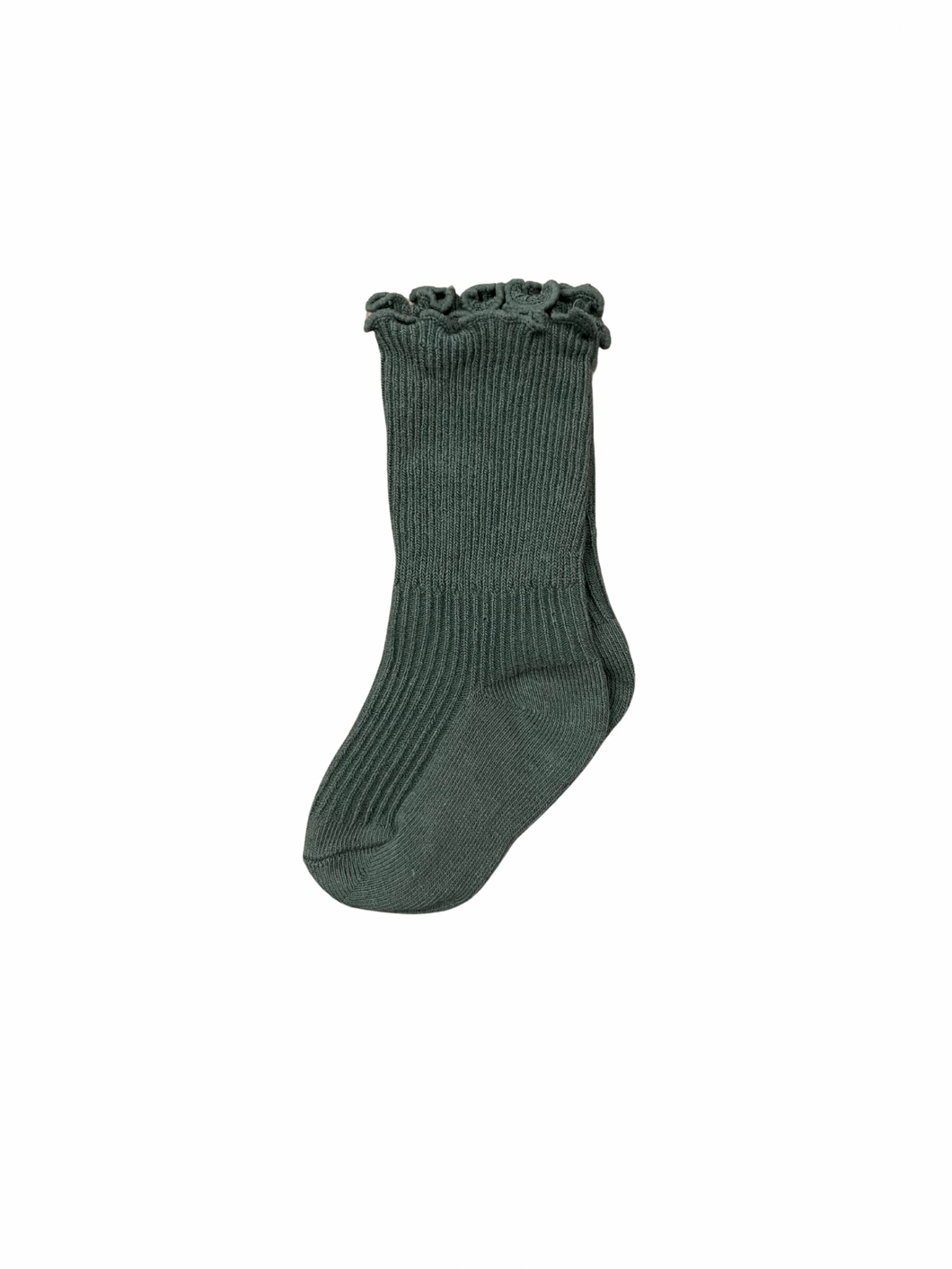 Ruffle Socks- Dark green