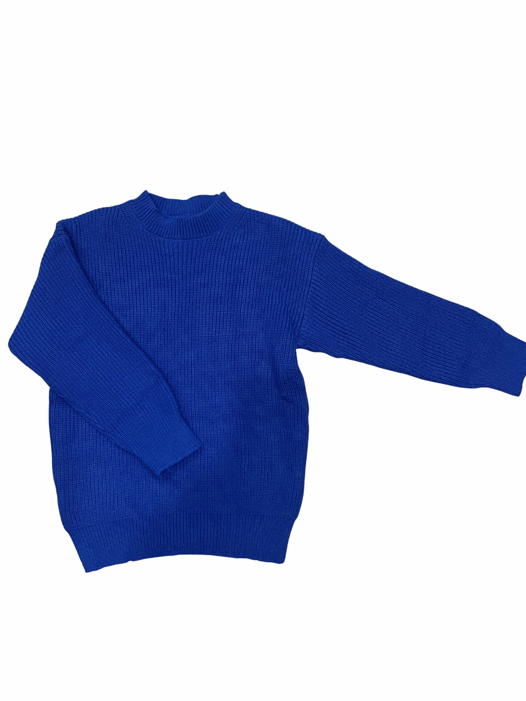 Blue Mock neck Sweater