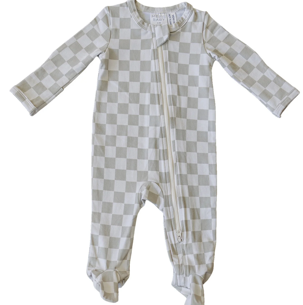 Taupe Checkered Pajamas