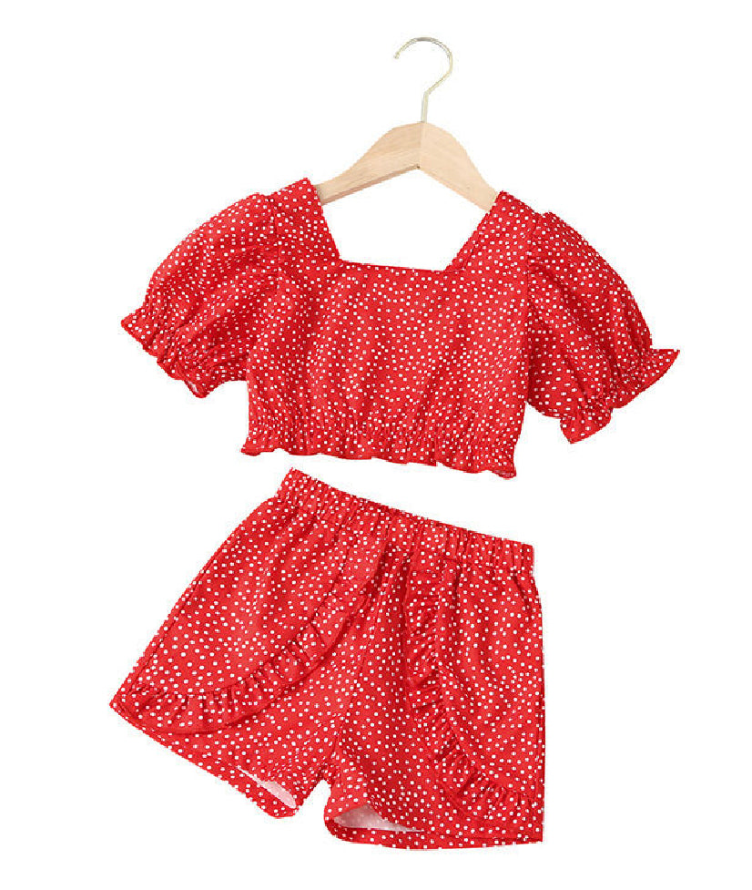 Red Two Piece outfit