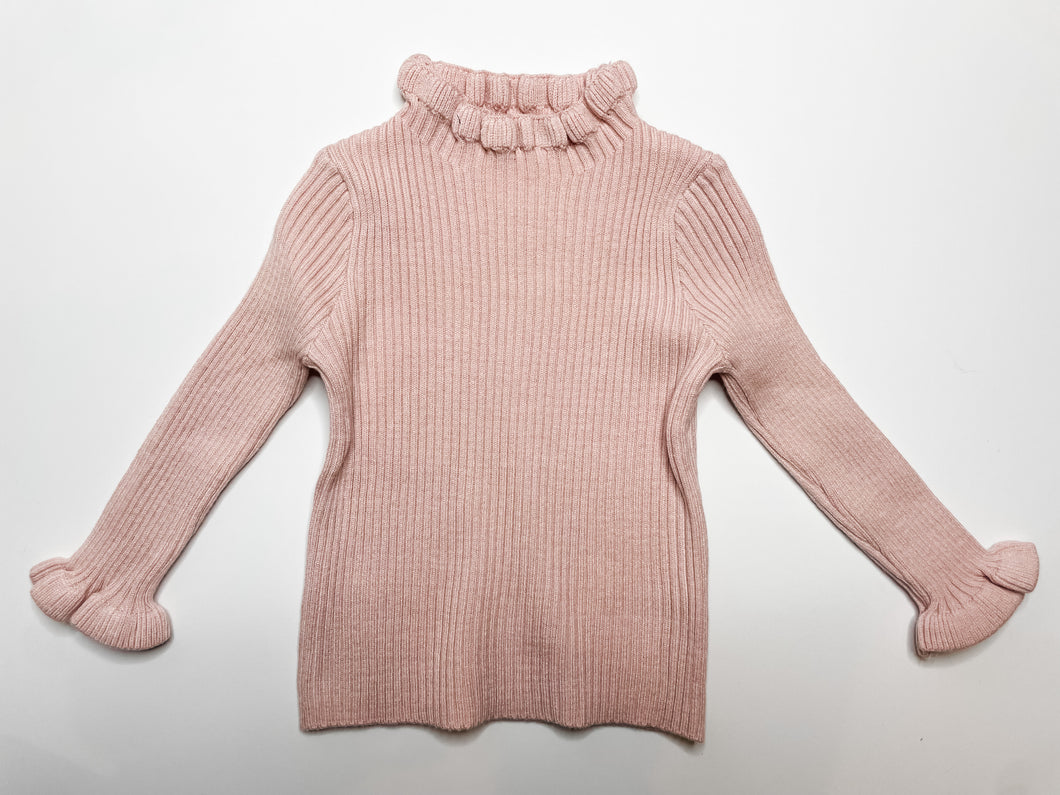 Mock Neck Sweater-Blush