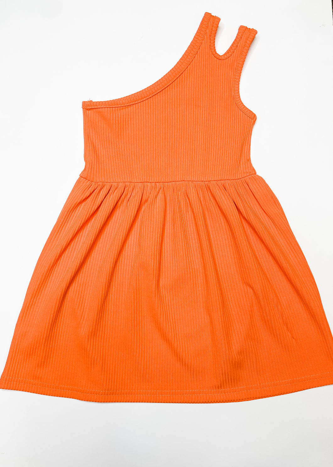 Orange One Shoulder Dress