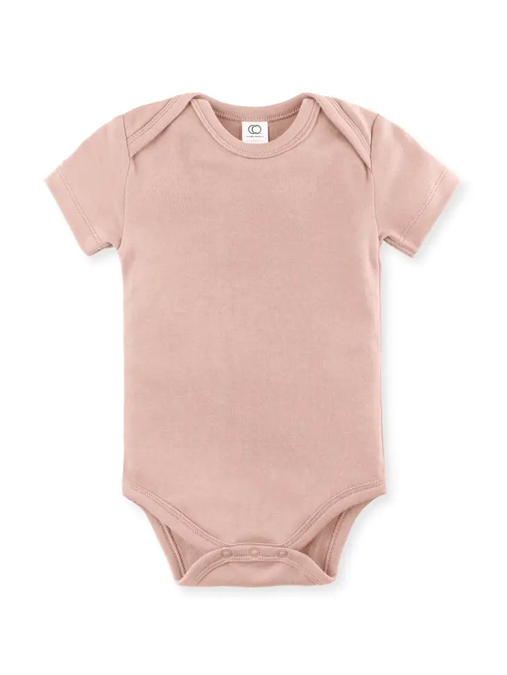 Short Sleeve Bodysuit-Blush