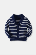 Load image into Gallery viewer, Navy Striped Cardigan
