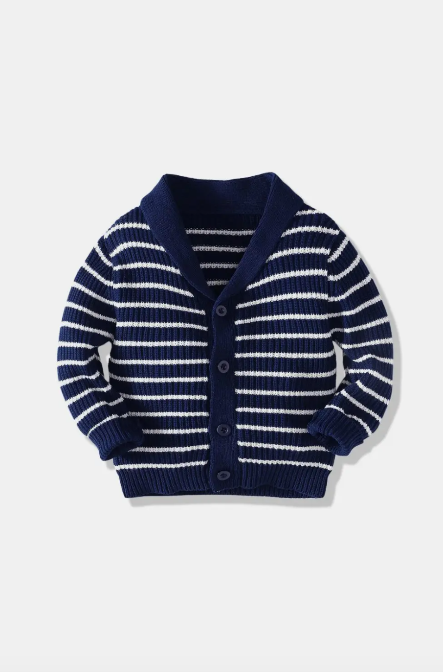 Navy Striped Cardigan