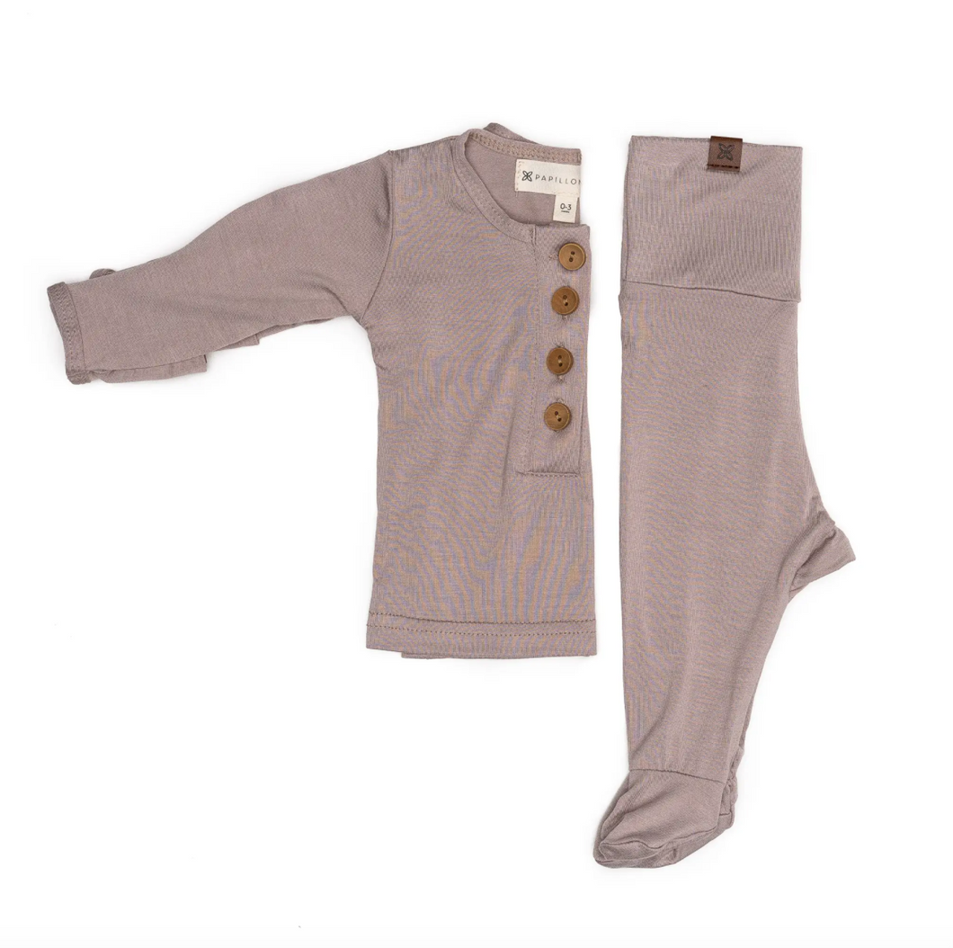 Baby Knits Top and Bottom-Fawn