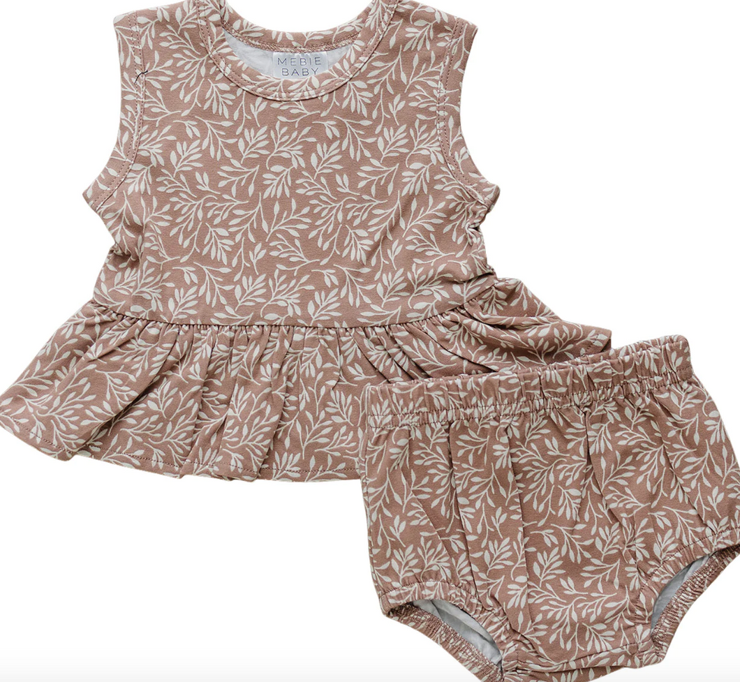 Rose Vine Peplum Set