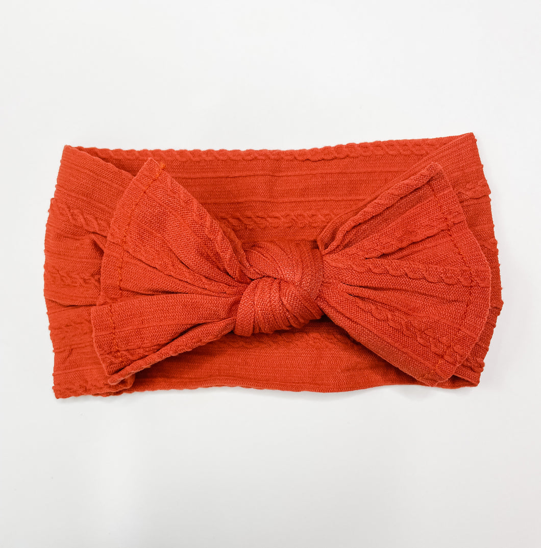 Cable Knit Bows