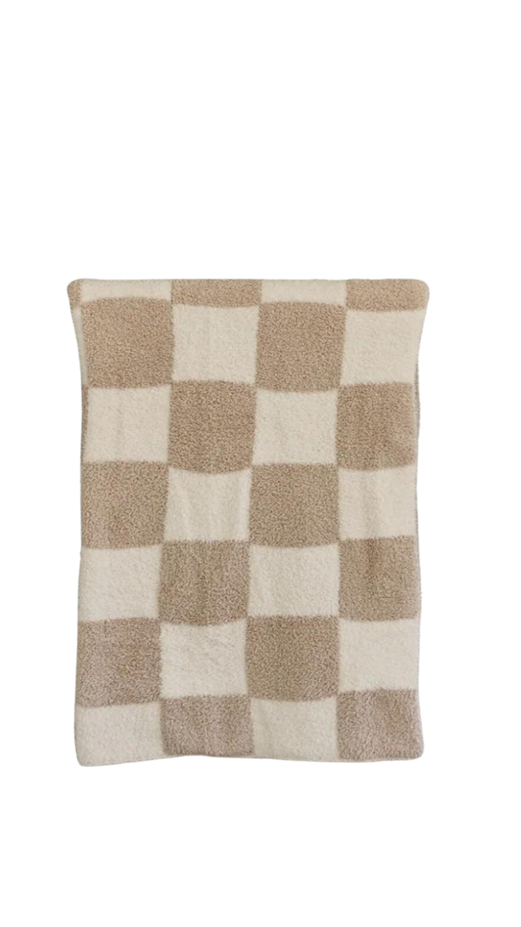 Taupe Checkered Blanket